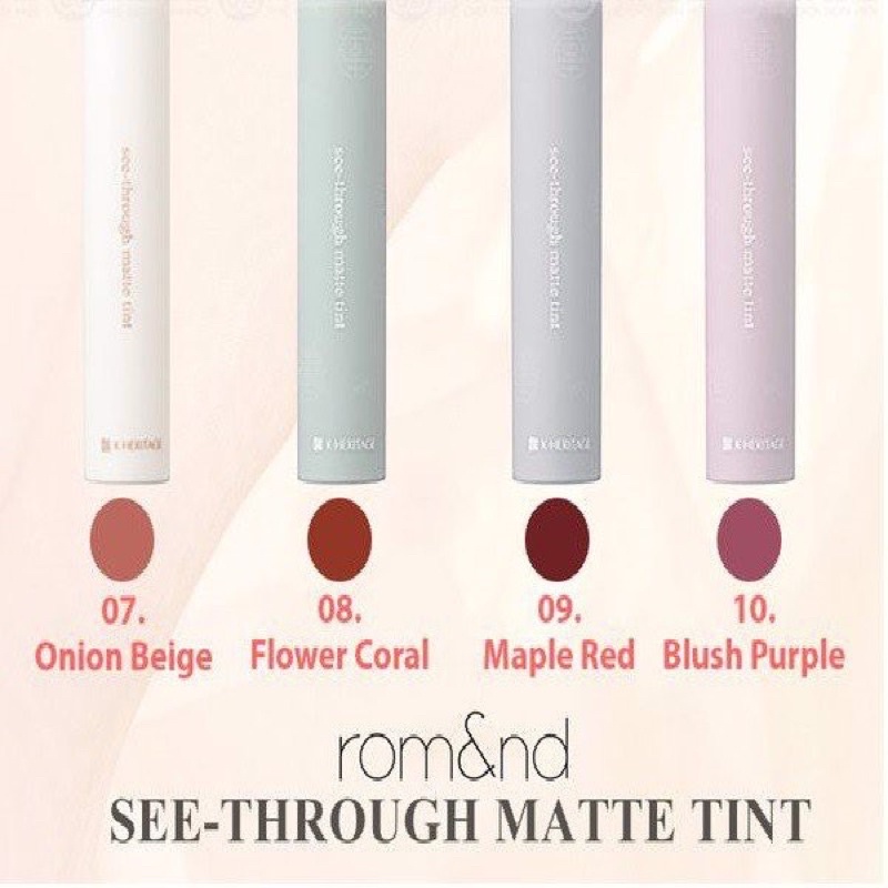 Son rom&nd be orginal hanbok SEE-THROUGH MATTE TINT có sẵn | BigBuy360 - bigbuy360.vn