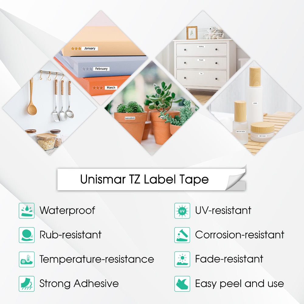 Tương thích với băng Brother TZe 6/9/12/18/24mm Băng dán nhãn nhiều lớp Brother tze231 tze221 TZE Tape TZE-231 tương thích, dành cho Máy dán nhãn Ptouch Cho Máy In Nhãn Brother P-Touch PTH110