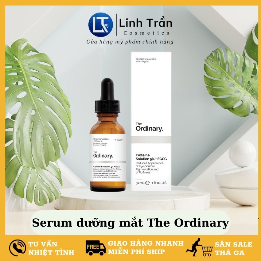Serum dưỡng mắt The Ordinary, tinh chất giảm quầng thâm, giảm bọng mắt Caffeine Solution 5% + EGCG