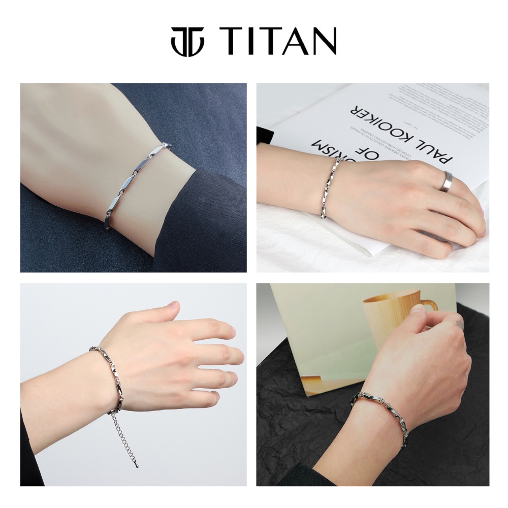 Vòng tay nam nữ sợi thanh mảnh, lắc tay titan cặp đôi đeo rất phù hợp, vòng tay Titan Shop bạc nam nữ chất liệu không gỉ
