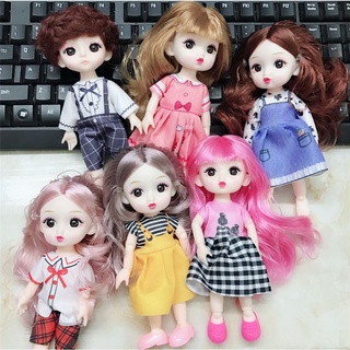 Búp Bê 16cm 13 Khớp Em Bé Baboliy Trần Cực Dễ Thương Tặng Váy Và Giầy ( Ngẫu Nhiên )