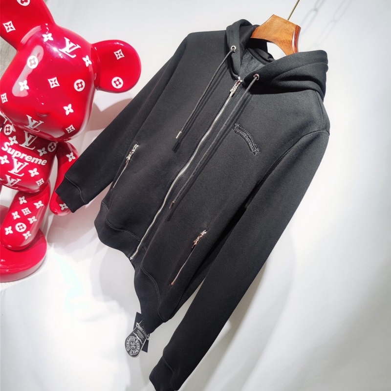 Áo khoác nỉ bên trong lớp nhung mềm mại ấm áp thương hiệu Chrome Hearts 2021 cao cấp