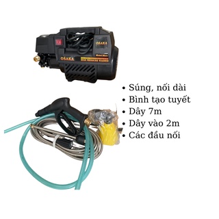 Máy rửa xe mini osaka 2400w, mới 100%, bảo hành 12 tháng, máy rửa xe gia đình