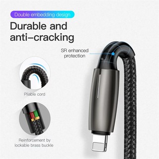Cáp sạc Iphone có đèn báo Baseus Horizontal