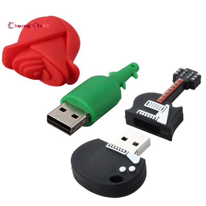 Usb 2.0 8gb 2gb Hình Cây Đàn Ghi Ta Màu Hồng Dễ Thương