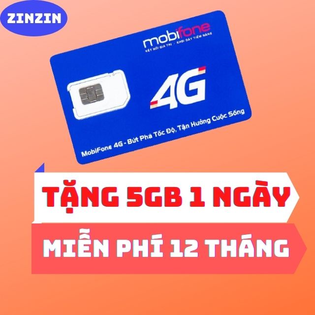 Sim 4G Mobifone Trọn Gói 1 Năm, Sim 12fd50 Tặng 5GB 1 Ngày