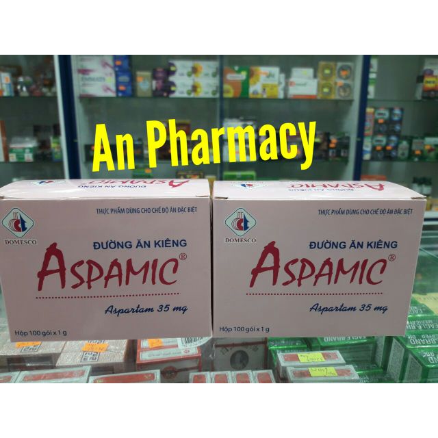 Đường ăn kiêng Aspamic hộp 100 gói