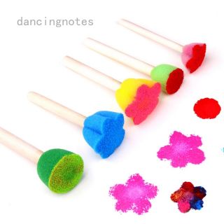 Bộ cọ xốp đóng dấu hình trang trí thủ công cho bé