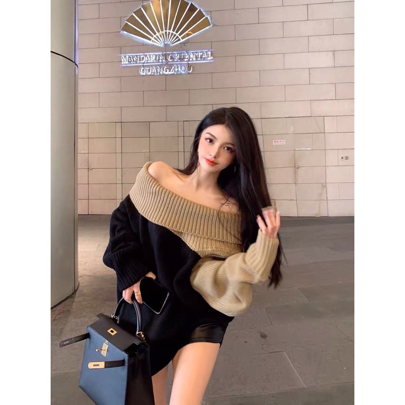 Áo len trễn va hai màu