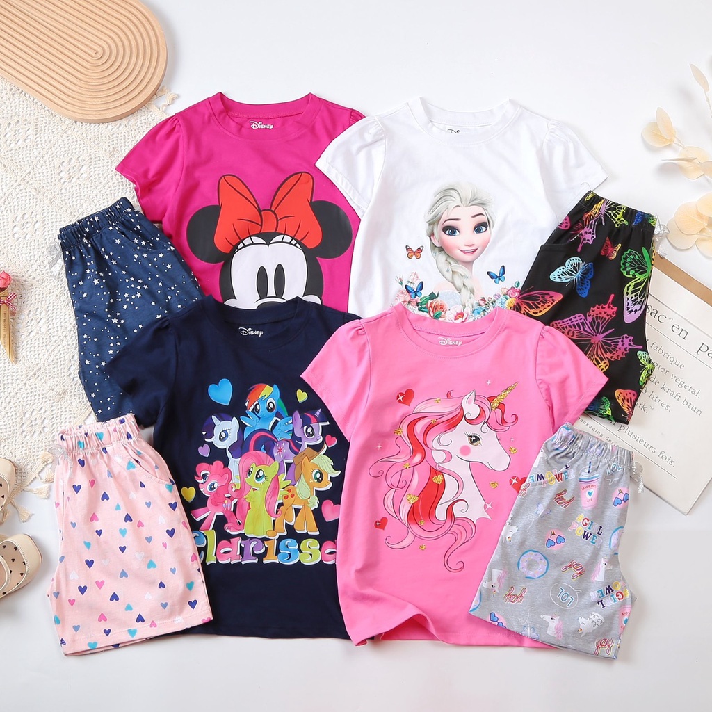 Đồ Bộ quần áo thời trang bé gái size Đại 5 đến 14 tuổi họa tiết Disney Chất thun cotton từ 19 đến 40kg - SGSA