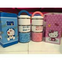 Camen giữ nhiệt 3 tầng Hello Kitty & Doremon