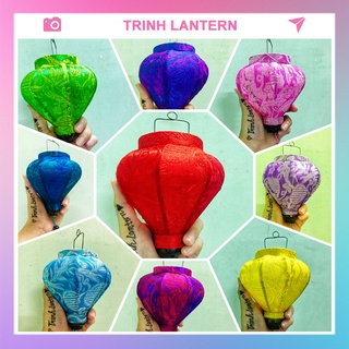Đèn Lồng Hội An mini trang trí tết trung thu cho bé treo ngoài trời chống nước kiểu tỏi LTO10