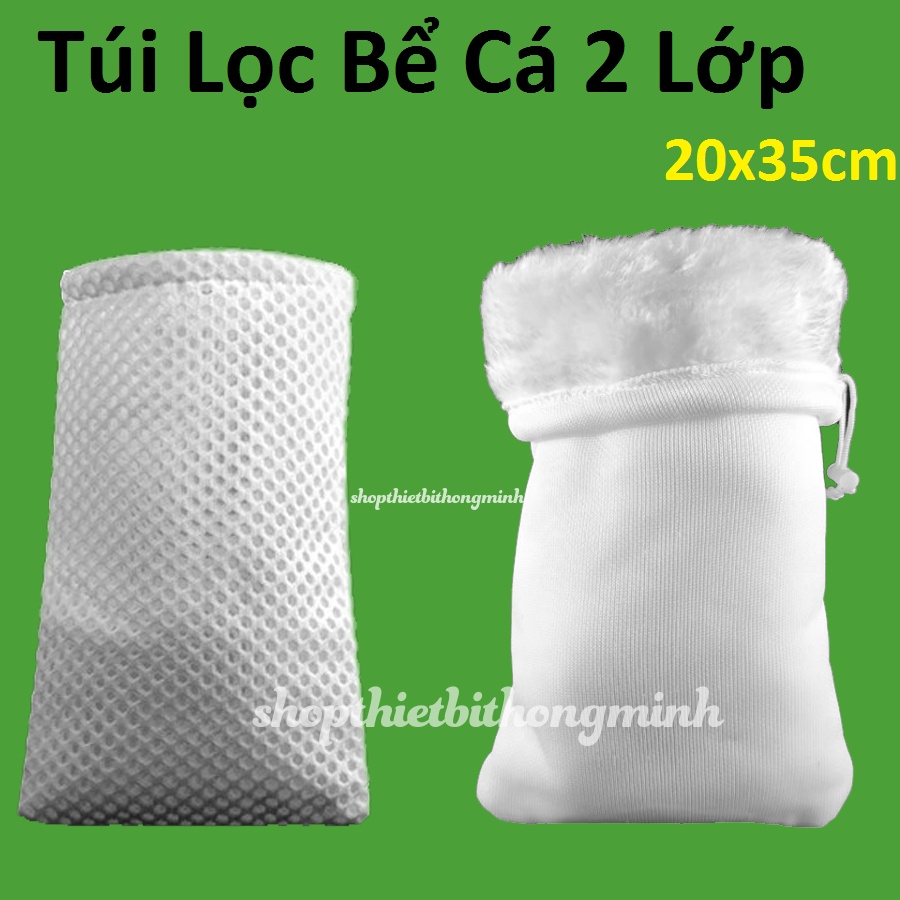 Túi lọc bể cá cao cấp, túi lọ hồ cá 3d cao cấp 20x35 cm