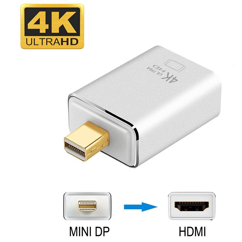 Bộ Chuyển Đổi Displayport (Thunderbolt 2.0) Sang Hdmi 4k Mini Dp Cho Macbook Air/ Imac/ Macbook Pro/ Surface Pro 3 4 5