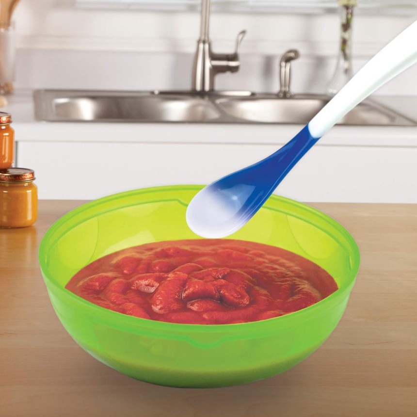 Thìa báo nóng Munchkin, đầu thìa mềm mại cho bé ăn dặm