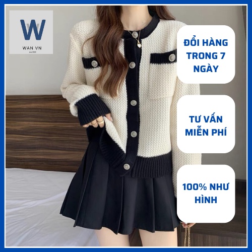 Áo Khoác Len Cardigan Phong Cách Tiểu Thư Cá Tính WanVN
