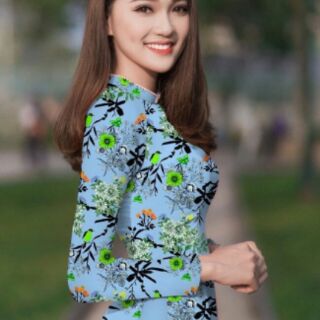 Vải áo dài hoa nhỏ