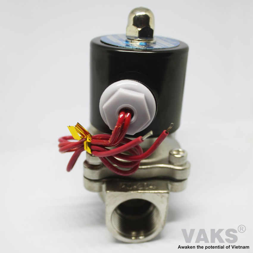 VAN ĐIỆN TỪ INOX - KLQD 2W-B-20 - ren ống 27mm - 220V AC