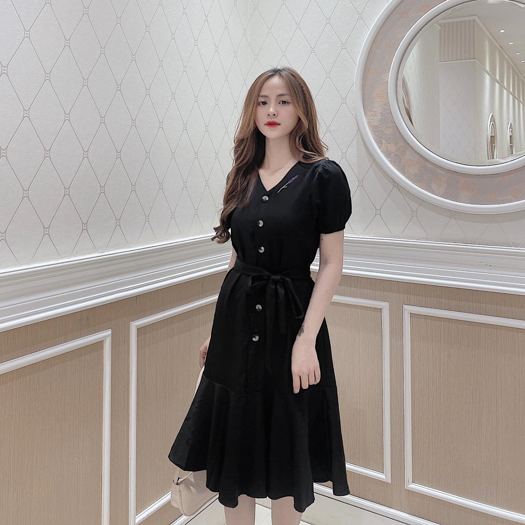 [FREESHIP- HÀNG CÓ SẴN] ĐẦM ĐUÔI CÁ NÚT THÊU NGỰC CHIBEST_CB046 | BigBuy360 - bigbuy360.vn