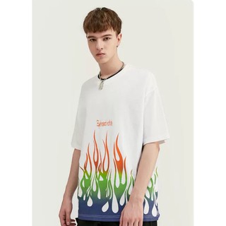 Áo phông FIRE (áo phông tay lỡ 100% cotton) - Ảnh thật