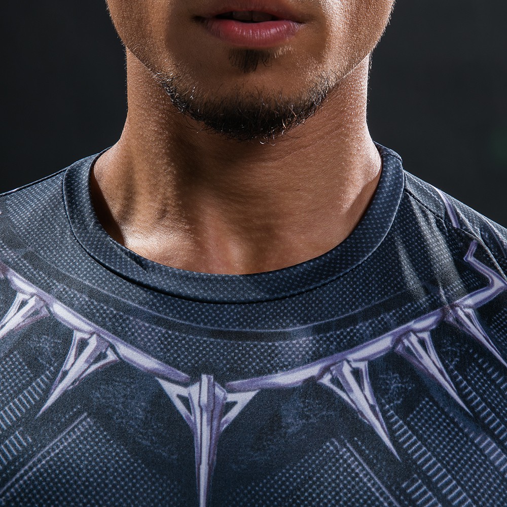 Áo thun HUQISHA hóa trang nhân vật Black Panther thời trang cho nam