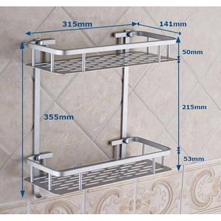 Kệ inox 2 tầng nhà tắm - freeship .
