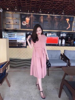 Váy cúc thắt eo 99k