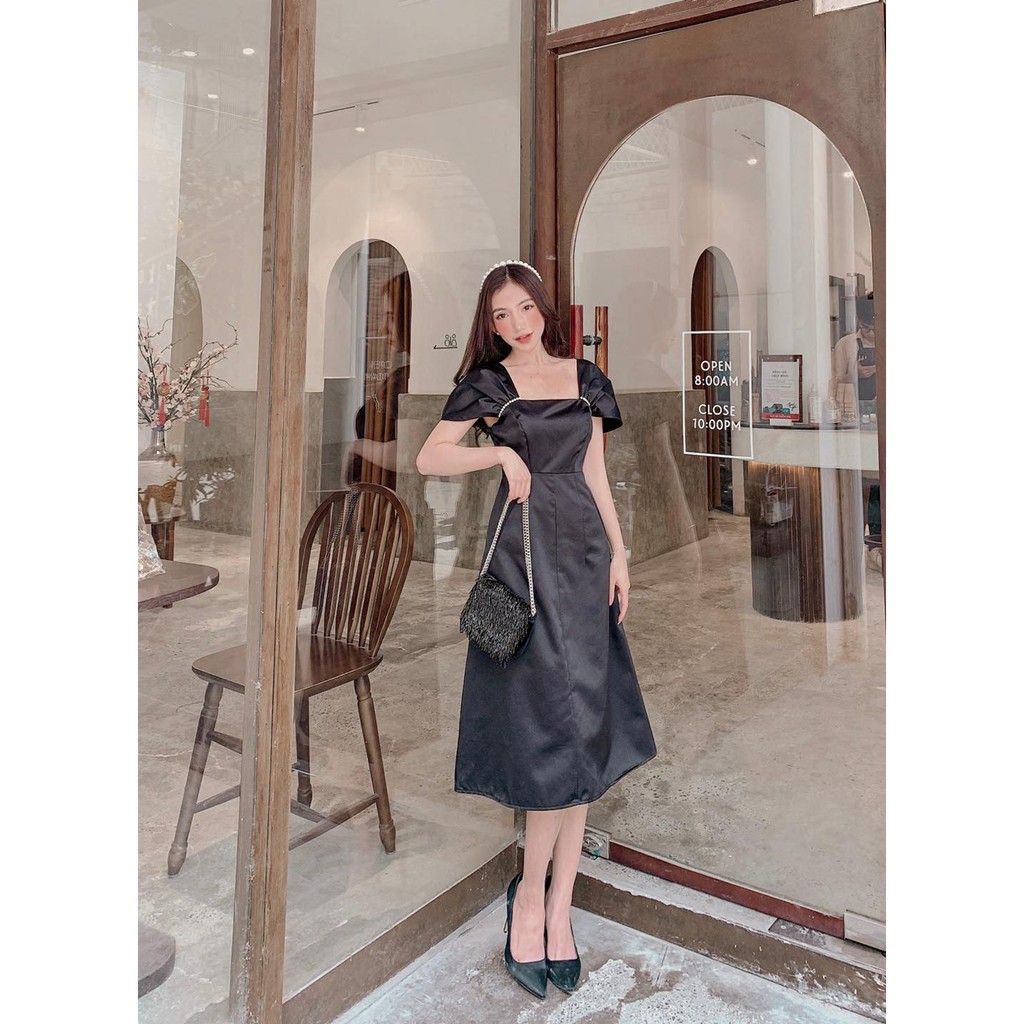 [Mã FAGREEN1505 giảm tới 30K đơn 99K] [HÀNG THIẾT KẾ CAO CẤP] Đầm Xòe Đính Ngọc Đi Tiệc Sang Trọng Form Dài Nhiều Màu