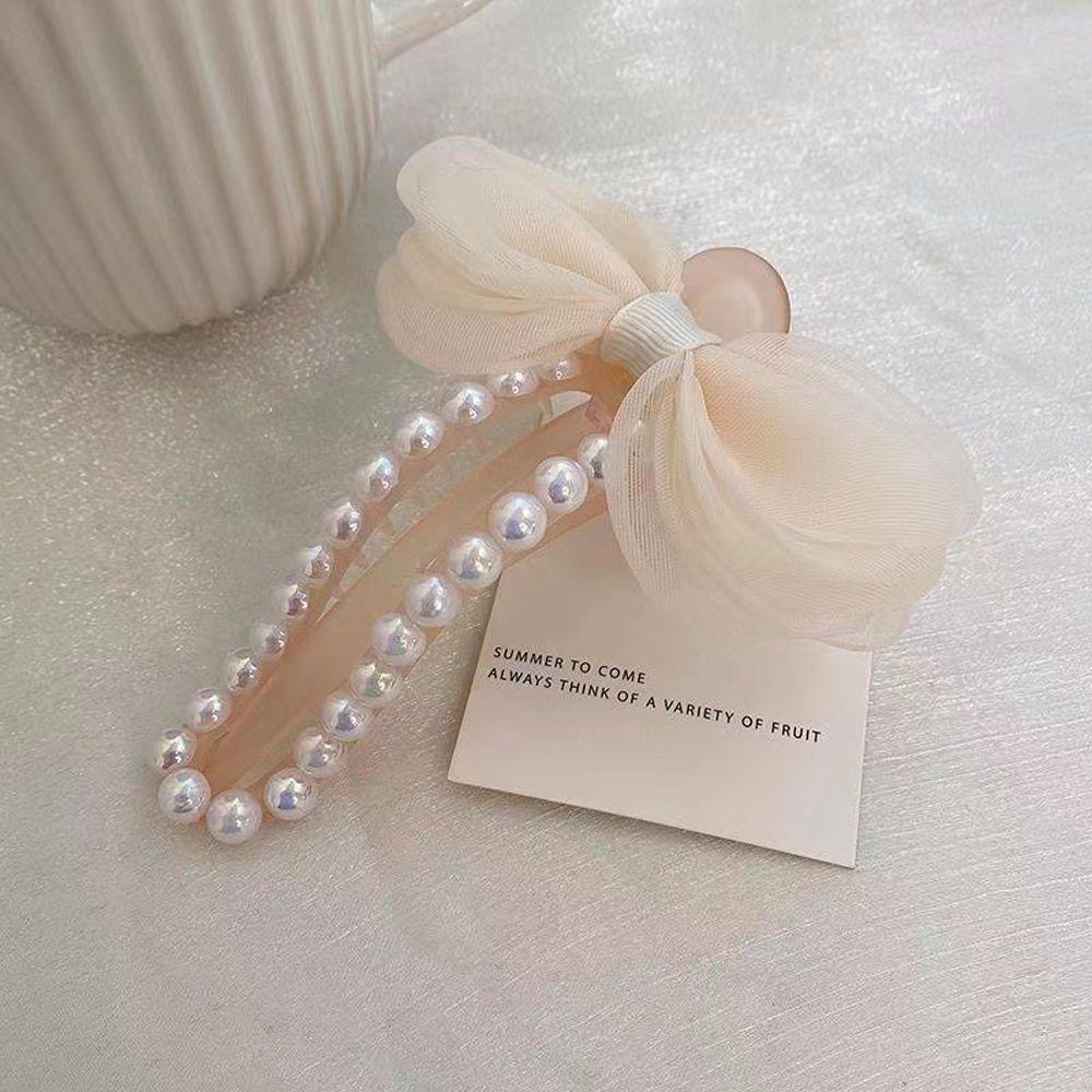 Kẹp Tóc Hình Nơ Phong Cách Pháp Ngọt Ngào VANES1 Dành Cho Nữ