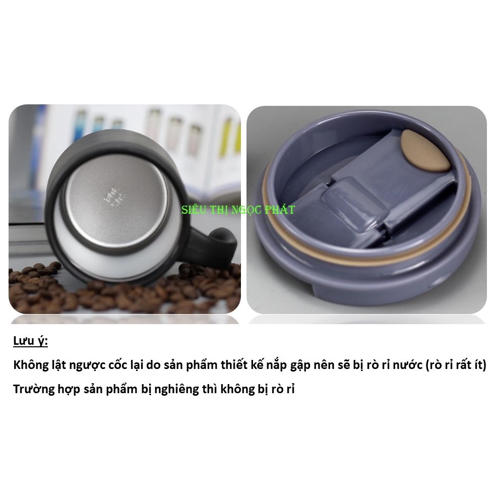Cốc Giữ Nhiệt/Ly Giữ Nhiệt Đựng Cafe Văn Phòng Có Tay Cầm/ Bình ủ cháo Chất Liệu Inox 304 Cao Cấp 500ml