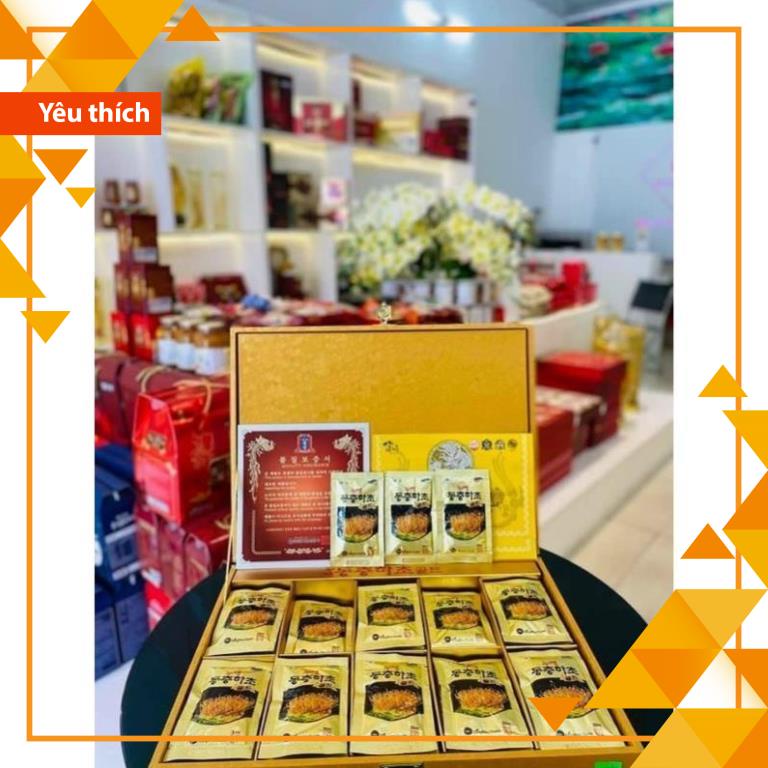 Đông Trùng Hạ Thảo Hộp Gỗ Vàng 60 Gói Hàn Quốc - Chính Hãng | BigBuy360 - bigbuy360.vn