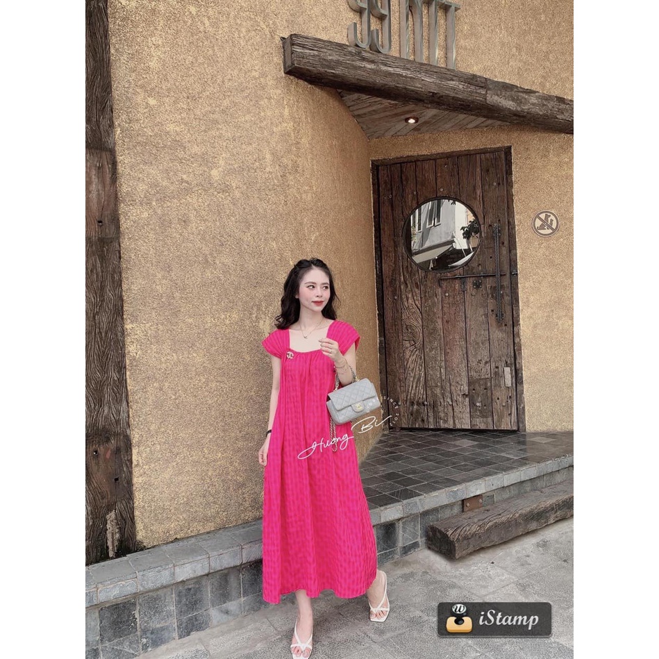 VÁY kẻ suông 3 dây to kèm tag