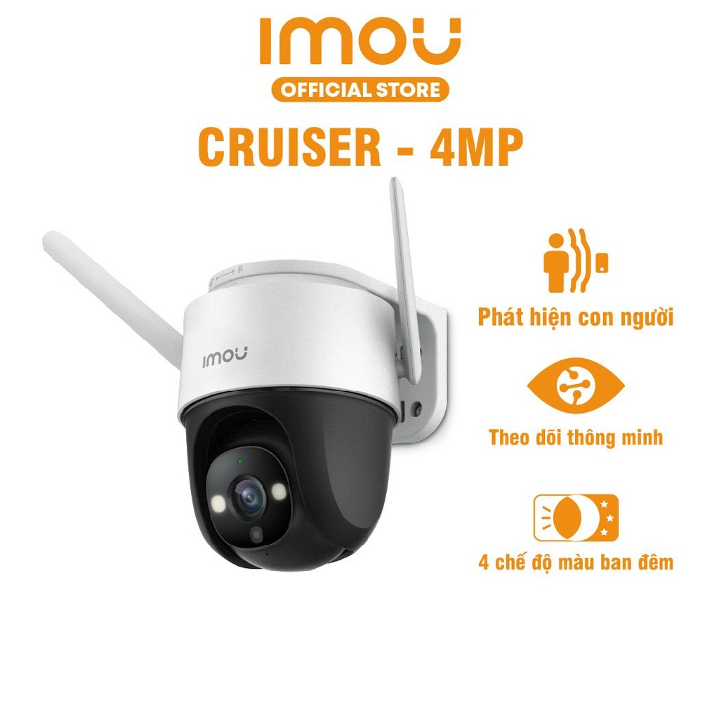 Camera Wifi Imou Cruiser (4MP) I Phát hiện con người I Ghi hình màu ban đêm I Đàm thoại