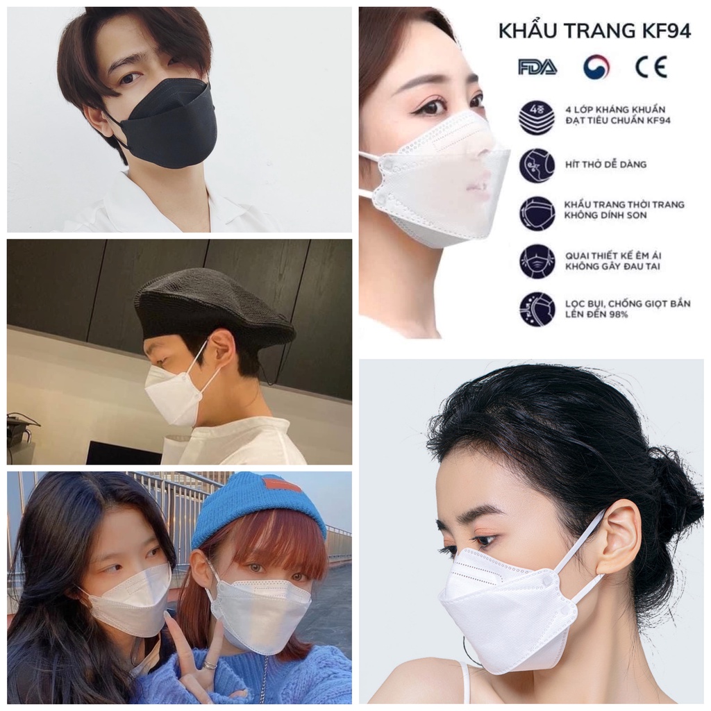 50 Chiếc Khẩu trang 4 lớp kháng khuẩn 4D cao cấp KF94 Tiêu chuẩn Hàn Quốc (mẫu mới) | BigBuy360 - bigbuy360.vn