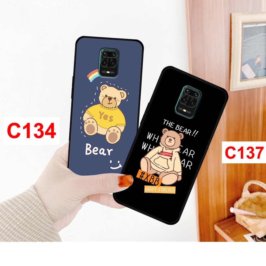 Ốp Redmi Note 9 - Note 9s - Note 9 Pro in hình gấu bear thời trang, cute . ốp lưng xiaomi note 9/9s/9pro chất lượng.
