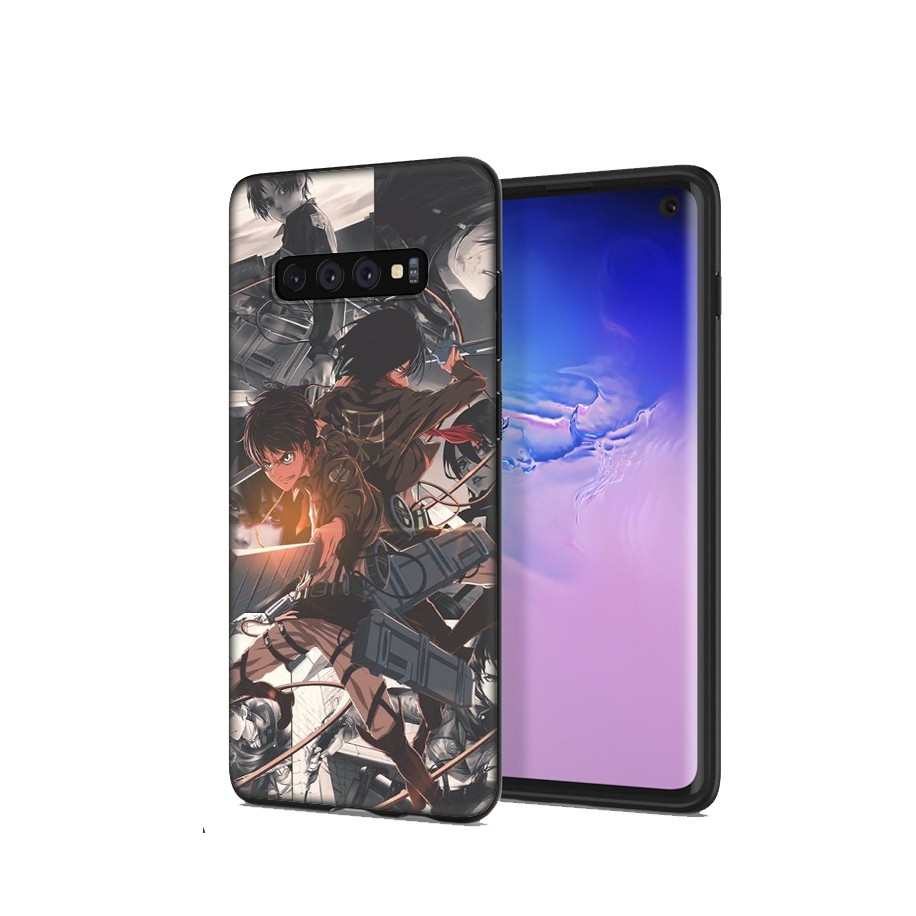 Samsung Galaxy S10 S9 S8 Plus S6 S7 Edge S10+ S9+ S8+ Casing Soft Case 6SF Attack on Titan Anime mobile phone case