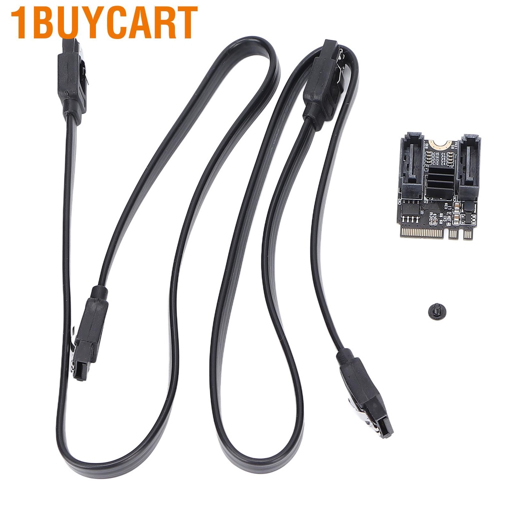 1buycart HDD Adapter Card M2 to SATA3.0 6Gbps Fast Transfer JMB582 Chip Support PCI Express Expansion for Win 7 10 OS X