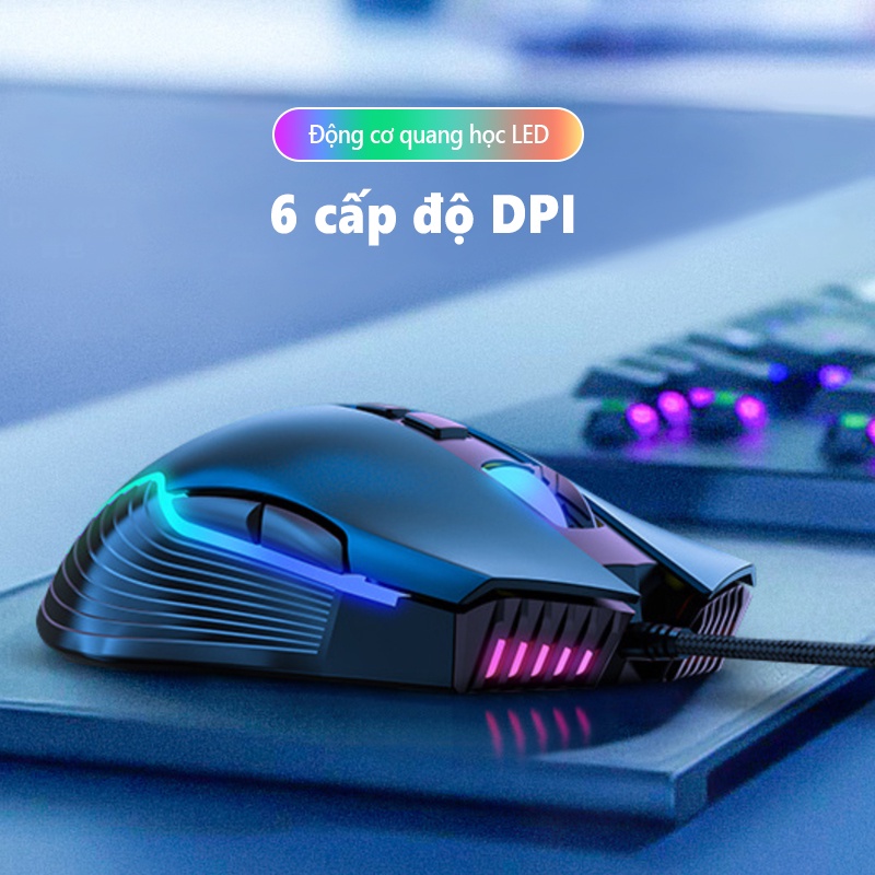 ONIKUMA  CW905 Chuột Chơi Game Có Dây Đèn Led RGB Cho Máy Tính Xách Tay, Máy Tính Để Bàn, PC - Bảo Hành 24 Tháng