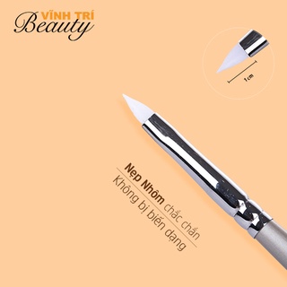 Cọ Tán Gel 3D FOL (Trắng) – Lông sợi mềm, 15cm, vẽ nổi sắc nét
