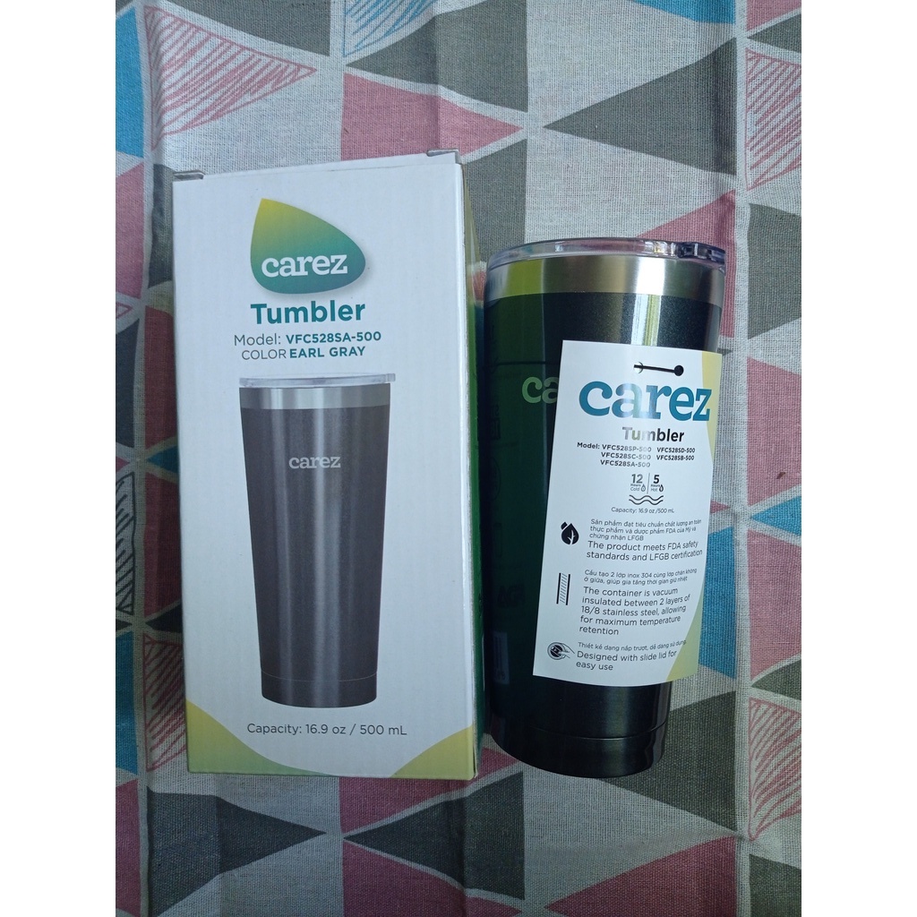 Ly giữ nhiệt cao cấp CAREZ VFC528SA-500-màu earl gray 500ml