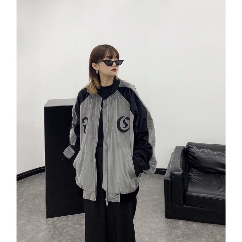 Áo khoác bomber form rộng phối màu [2 ẢNH THẬT Ở CUỐI]