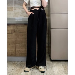 Quần ống rộng eo cột dây xinh