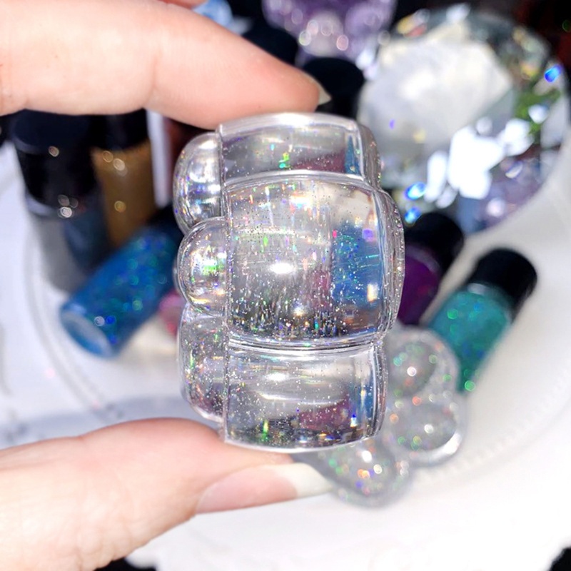 (Hàng Mới Về) 1 Lọ Đựng Xà Phòng / Đồ Trang Sức Bằng Nhựa Resin Epoxy Tự Nhiên Hình Mica