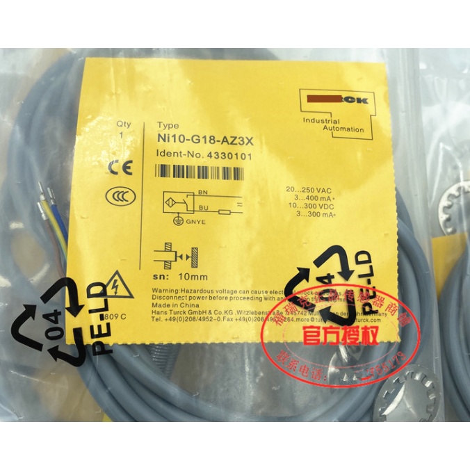 BH NI10-G18-AZ3X NI10-G18-RZ3X Cảm biến tiệm cận cảm ứng tại chỗSản phẩm chính hãng