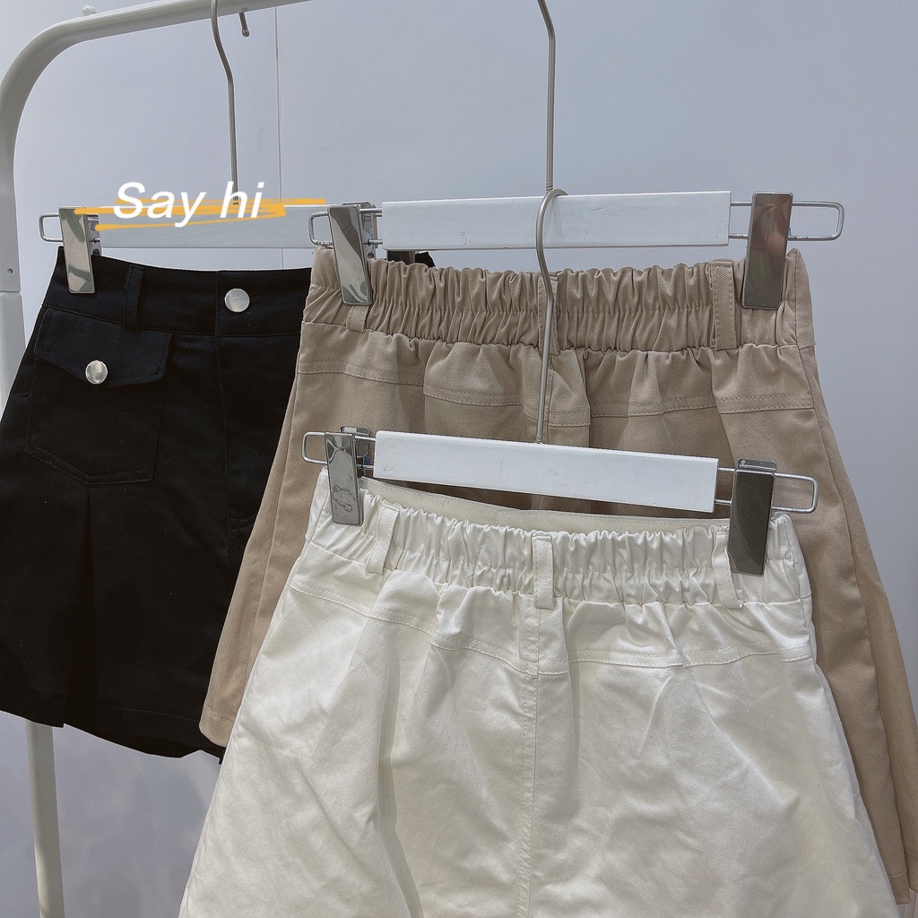 Quần giả váy nữ lưng thun chất vải kaki dày dặn lên dáng siêu xinh tại Zini Store