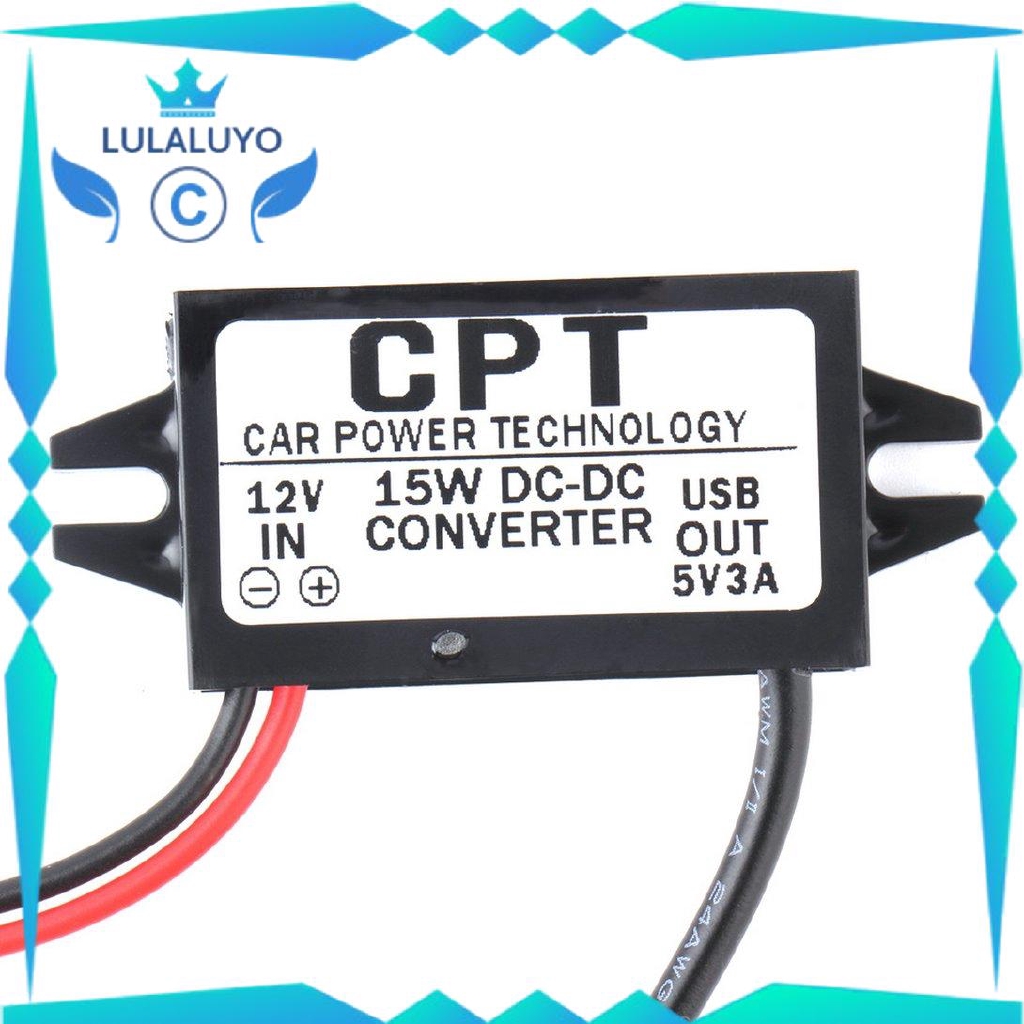 Mô Đun Chuyển Đổi Điện Áp Sạc DC Từ 12V Sang 5V 3A 15W Kèm Cáp Micro USB Cho Xe Ô Tô