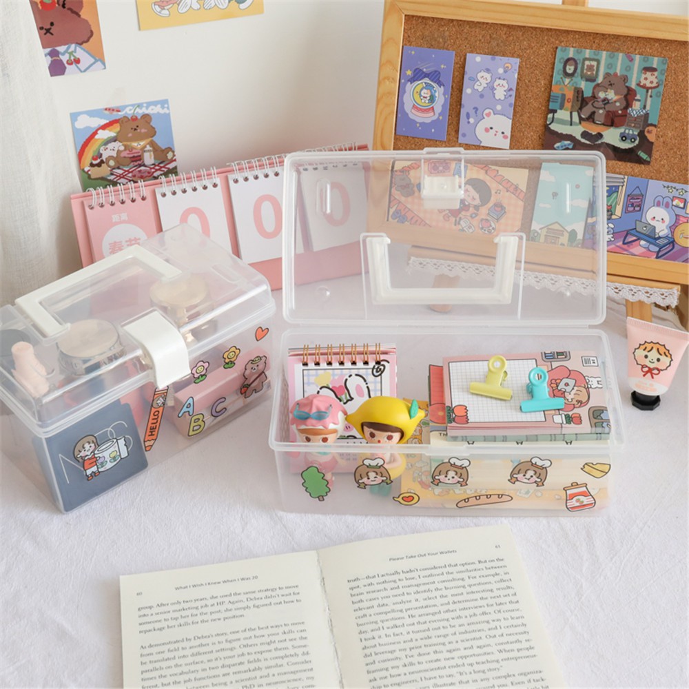 Hộp đựng đồ trong suốt di động chống bụi đa năng tiện dụng cho cửa / văn phòng