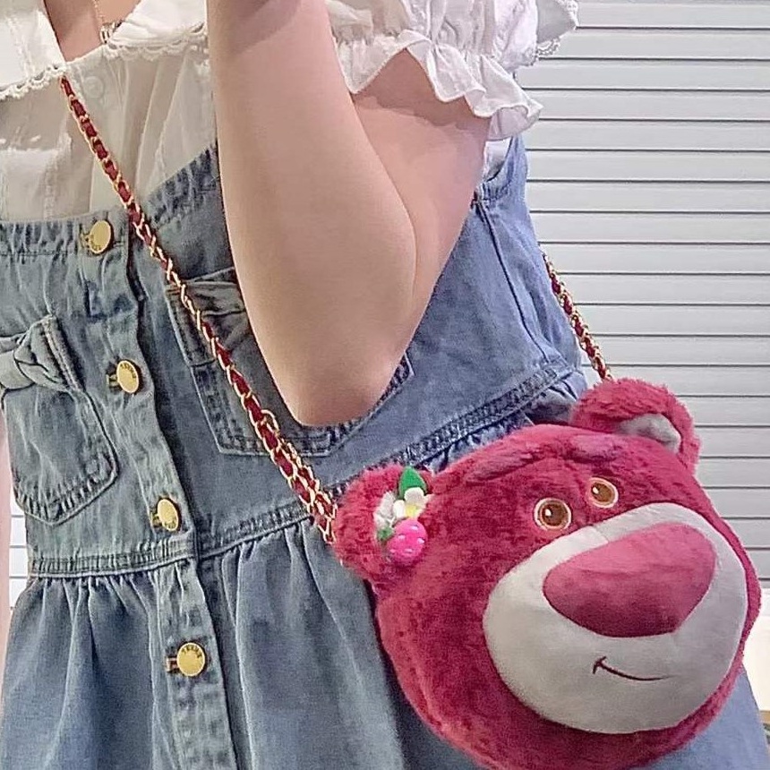 [ CHÍNH HÃNG - CÓ SẴN ] Túi đeo chéo mini Gấu dâu Lotso