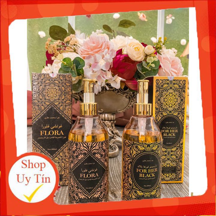 ❄️ SỮA TẮM ❄️ Combo 2 Chai Sữa Tắm Nước Hoa Hương Flora, Hương For Her Black Hương Thơm Dịu Nhẹ