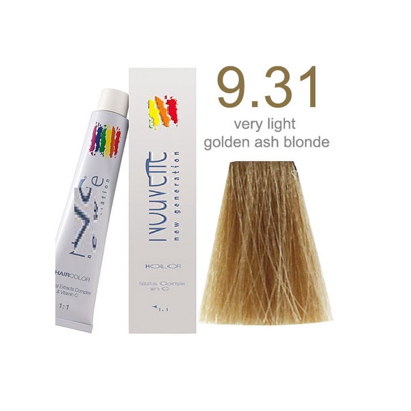 Tuýp Thuốc Nhuộm Tóc Màu Vàng Sáng Ánh Khói Very Light Blonde Ash Gold Hair Cream